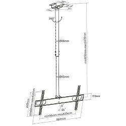 Manhattan TV stropni nosač 37-70, do 50 kg 423625