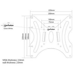 Manhattan TV nosač zidni slim 23"-43",do 30kg,crni 423731