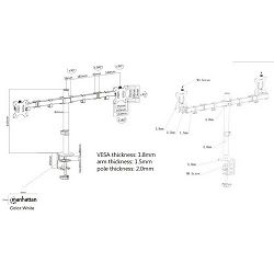 Manhattan nosač monitora 13"-32",8kg po monit,crni 461528