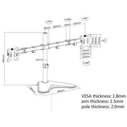 Manhattan nosač monitora 13"-32",8kg po monit,crni 461559
