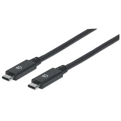 Manhattan kabel USB-C M/M, 4K@60Hz,10 Gbps,1m,crni 355223