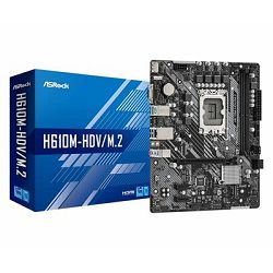 Matična ploča ASROCK H610M-HDV/M.2, LGA1700, Intel 12 Gen., 2x DDR4, mATX H610M-HDV/M.2