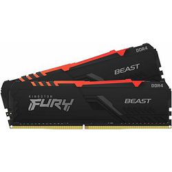 Memorija PC-25600, 32GB, KINGSTON Fury Beast KF432C16BBAK2/32, DDR4 3200MHz, kit 2x16GB KF432C16BBAK2/32