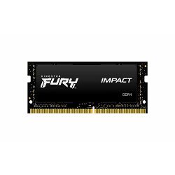 Memorija SO-DIMM PC-25600, 8GB, KINGSTON Fury  KF432S20IB/8, DDR4 3200MHz KF432S20IB/8