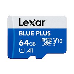 Memorijska kartica Lexar BLUE PLUS, Micro SDXC, 64GB, 100MB/s, U1, V10, A1, UHS-I