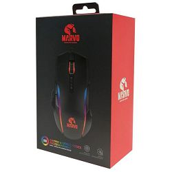 Miš MARVO PRO G945, žičani, RGB, 10000 DPI, crni