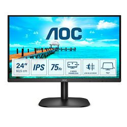 Monitor AOC LED IPS 23,8" 24B2XD, VGA, DVI, 60Hz