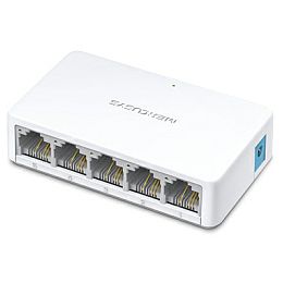 Mercusys 5-port mini Desktop preklopnik (Switch), 5×10/100M RJ45 ports, plastično kućište