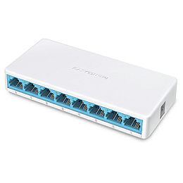 Mercusys 8-port mini Desktop preklopnik (Switch), 8×10/100M RJ45 ports, plastično kućište