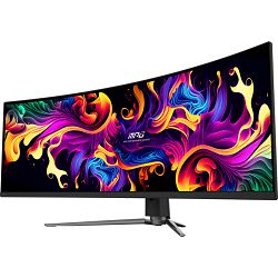 MSI MPG 491CQP QD-OLED Gaming Monitor, 49", 5120 x 1440 (DQHD), QD-OLED, 144Hz, Curve 1800R, 0.03ms, AMD FreeSync Premium Pro, DisplayHDR True Black 400, 1x DP, 2x HDMI, 1x USB Type C w/PD 90W, Tilt, 