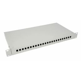 NFO Patch Panel 1U 19" - 24x SC Simplex LC Duplex, Closed, 1 tray