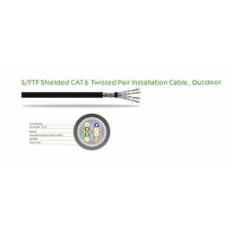 NaviaTec Cat6 S FTP solid, AWG23, Copper 100m Ring, Outdoor