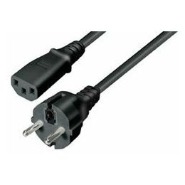 NaviaTec Schuko plug - IEC 320 C13 Jack black 1,5m