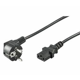 NaviaTec Right angle AC power CEE 7 4 plug - IEC 320 C13 Jack black 1,5m