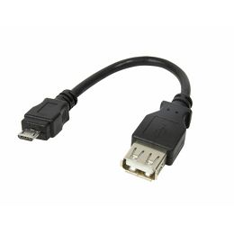 NaviaTec USB 2.0 A ženski na Micro B muški kabel, 0,3m, OTG