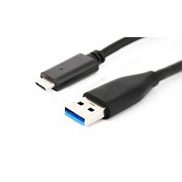 NaviaTec USB 3.0 C muški na A muški kabel, 2m, crni