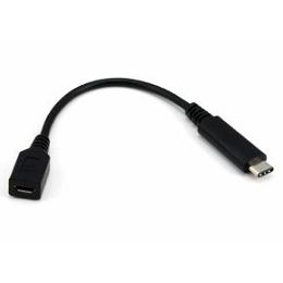 NaviaTec USB 2.0 C muški na USB 2.0 micro B ženski kabel, 1m, crni