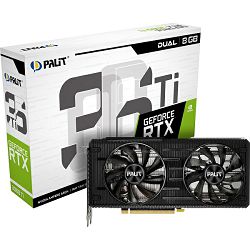 Palit GF RTX3060Ti Dual, 8GB NE6306T019P2-190AD
