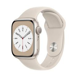 Pametni sat Apple Watch S8 GPS, 41mm Starlight Aluminium Case with Starlight Sport Band - Regular mnp63bs/a