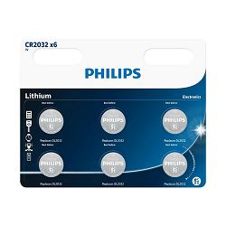 Philips baterija CR2032P6, 3V, 6 komada CR2032P6/01B
