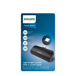 Philips power bank DLP2510C, 2500mAh, USB-C, crni DLP2510C/00