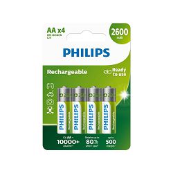 Philips punjive baterije AA, 4 komada, 2600 mAh R6B4B260/10
