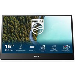 Philips monitor 16B1P3302 15,6", USB-C, prijenosni 16B1P3302D/00