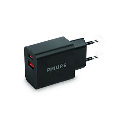 Philips kućni punjač USB-C + USB-A, 20W/18W DLP4325AB/12