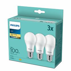 Philips LED žarulja, E27, A60, topla, 13W, mat. 3x 929002306803