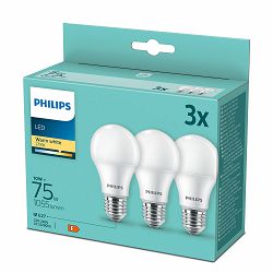 Philips LED žarulja, E27, A60, topla, 10W, mat. 3x 929002306503