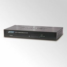 Planet 8-Port (8x 1GbE RJ45) Desktop Metal Switch, unmanaged