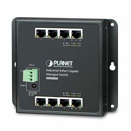 Planet Industrial 8-Ports GbE Wall-mount Managed Switch (-40~75 degrees C)