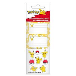 POKEMON - PIKACHU - SCHOOL STICKERS LABEL - 3700516302564