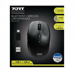 Port miš OFFICE PRO punjivi BLUETOOTH COMBO, crni 900715