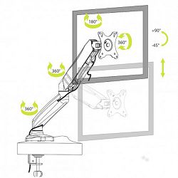 Port nosač za monitor do 32’’, do 8kg, VESA, crni 901104