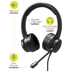 Port slušalice COMFORT USB-A/C+mikrofon, crne 901605