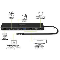 Port docking travel  USB-C,1x4K ili 3XFHD, do 100W 901906-W