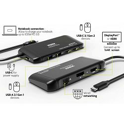 Port docking travel  USB-C,1x4K ili 2xFHD, do 100W 901913V2