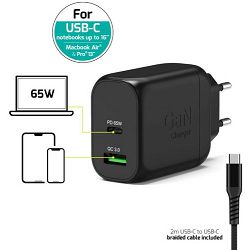 Port zidni punjač 65W type C GaN2 + USB-C kabel 2m 902065EPEU