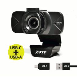 Port Full HD web kamera 1080p, crna s poklopcem 900078