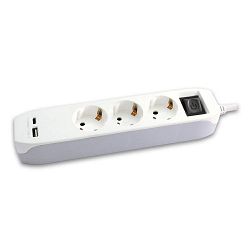 Prenosiva utičnica,3ut., USB A+C, punjač 16A, 1.4m 234-405