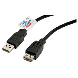 STANDARD USB2.0 kabel TIP A-A M/F, 0.8m, bež (produžni)