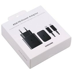 Samsung brzi kućni punjač 45W+USB Type-C kabe,crni EP-T4510XBEGEU