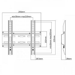 SBOX zidni stalak za TV 23”-43” , do 35 kg PLB-2522F