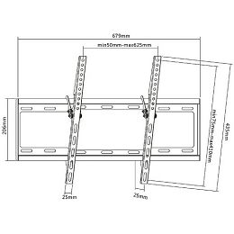 SBOX zidni stalak za TV 37“-70“/94-178 cm,do 35 kg PLB-3446T