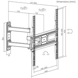 SBOX izvlačno okretni nosač 32"-55", do 35kg PLB-3644-2