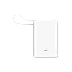 Silicon Power Powerbank CP10, 10000mAh, 20W, built in USB-C cable, USB-C+USB-A port, bijeli