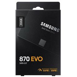 SSD 250GB SAMSUNG 870 EVO, MZ-77E250B/EU, SATA, 2.5", 560/530 MB/s MZ-77E250B/EU