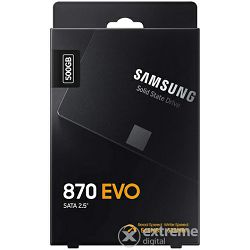 SSD 500 GB SAMSUNG 870 EVO, MZ-77E500B/EU, SATA, 2.5", 560/530 MB/s MZ-77E500B/EU