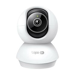 Tapo C250 Pan/Tilt AI Home Security Wi-Fi Camera, 4K 8MP resolution, Smart AI Detection, microSD up to 512GB, Two-Way Audio, Night Vision up to 40ft